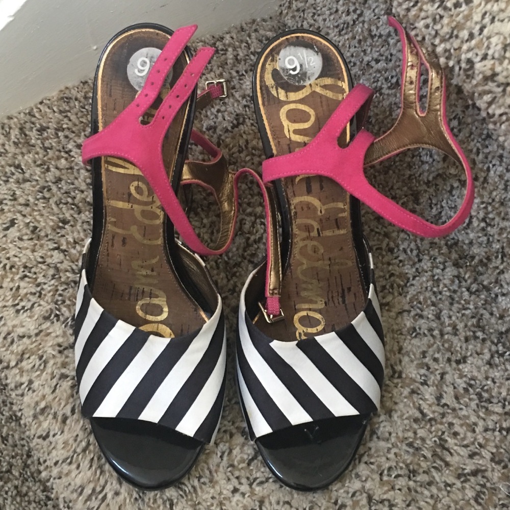 Sam Elderman 5” high heels sandals size 9.5